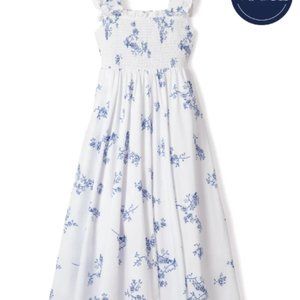 Petite Plume: Women's Indigo Floral Margaux Dress